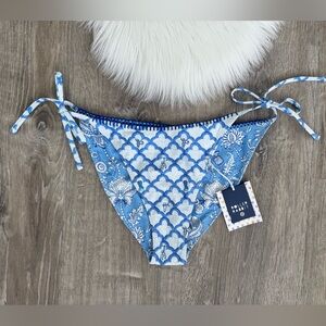 🩵💙Roller Rabbit x Target Geo Trellis/Floral Vines Reversible Bikini Bottom